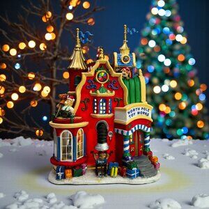Lemax North Pole Toy Works Lighted Christmas Building 2006 (Damaged)